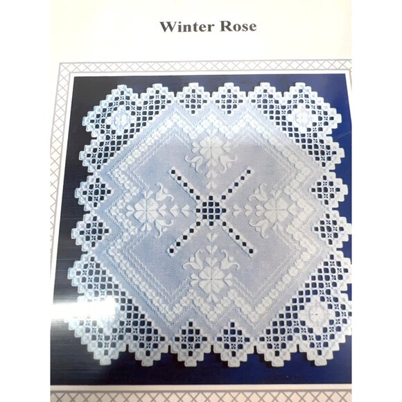 Winter Rose Hardanger Embroidery Pattern By Donna M. Olson - Picture 1 of 2
